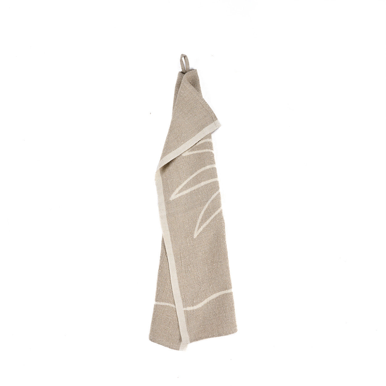 Linnen Palmboom Keukendoek - Natuurlijk Wit - 50x70