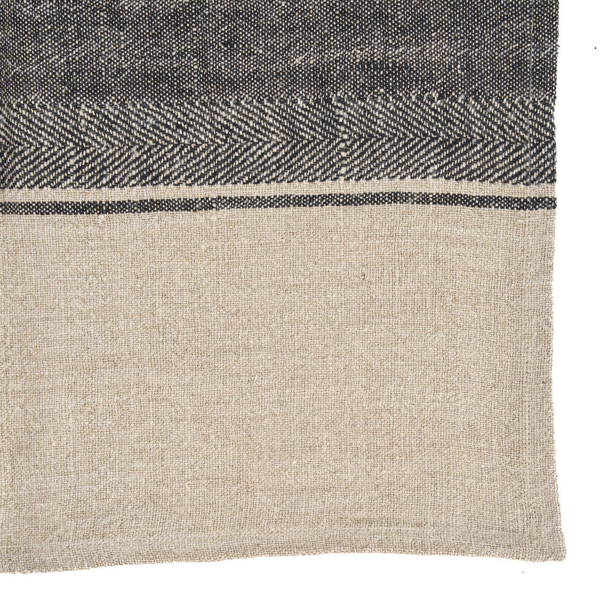 Linnen Moody Keukendoek - Natuurlijk Zwart - 50x70