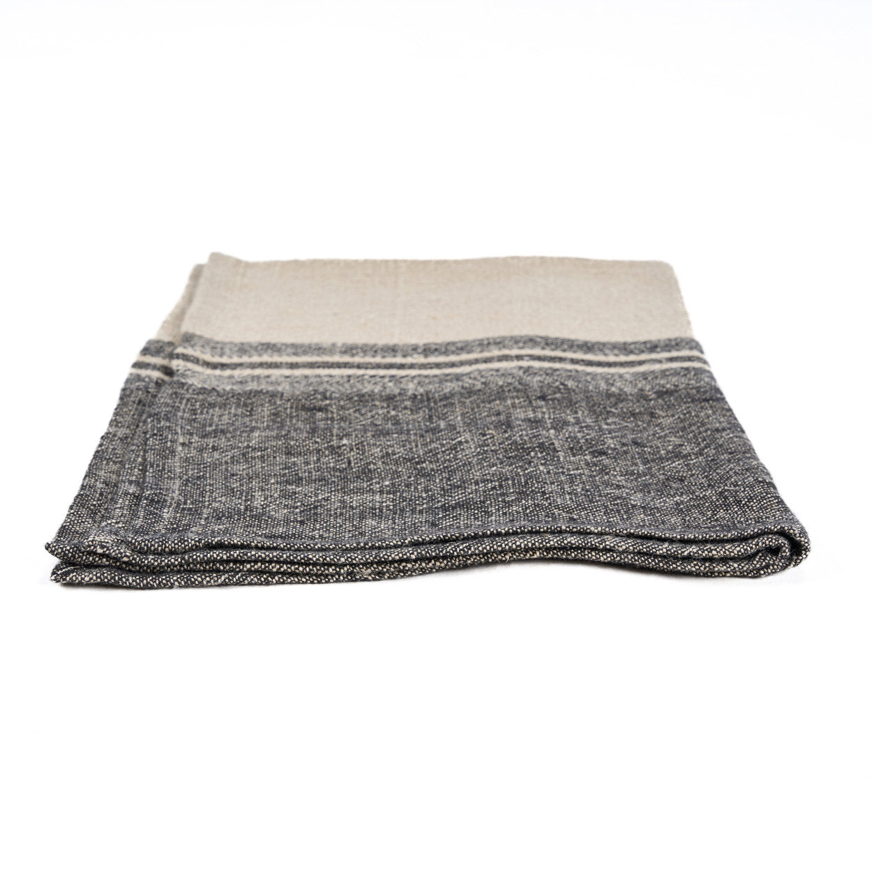 Linnen Moody Keukendoek - Natuurlijk Zwart - 50x70