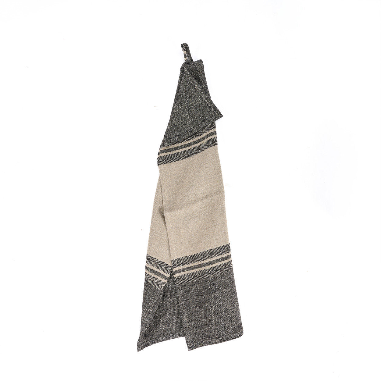 Linnen Dash Keukendoek - Natuurlijk Zwart - 50x70