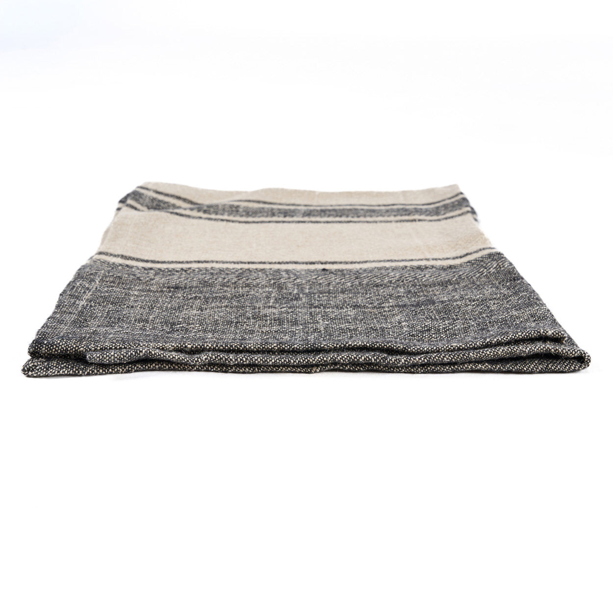 Linnen Smudge Keukendoek - Natuurlijk Zwart - 50x70