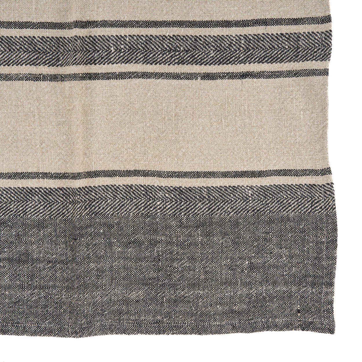 Linnen Smudge Keukendoek - Natuurlijk Zwart - 50x70