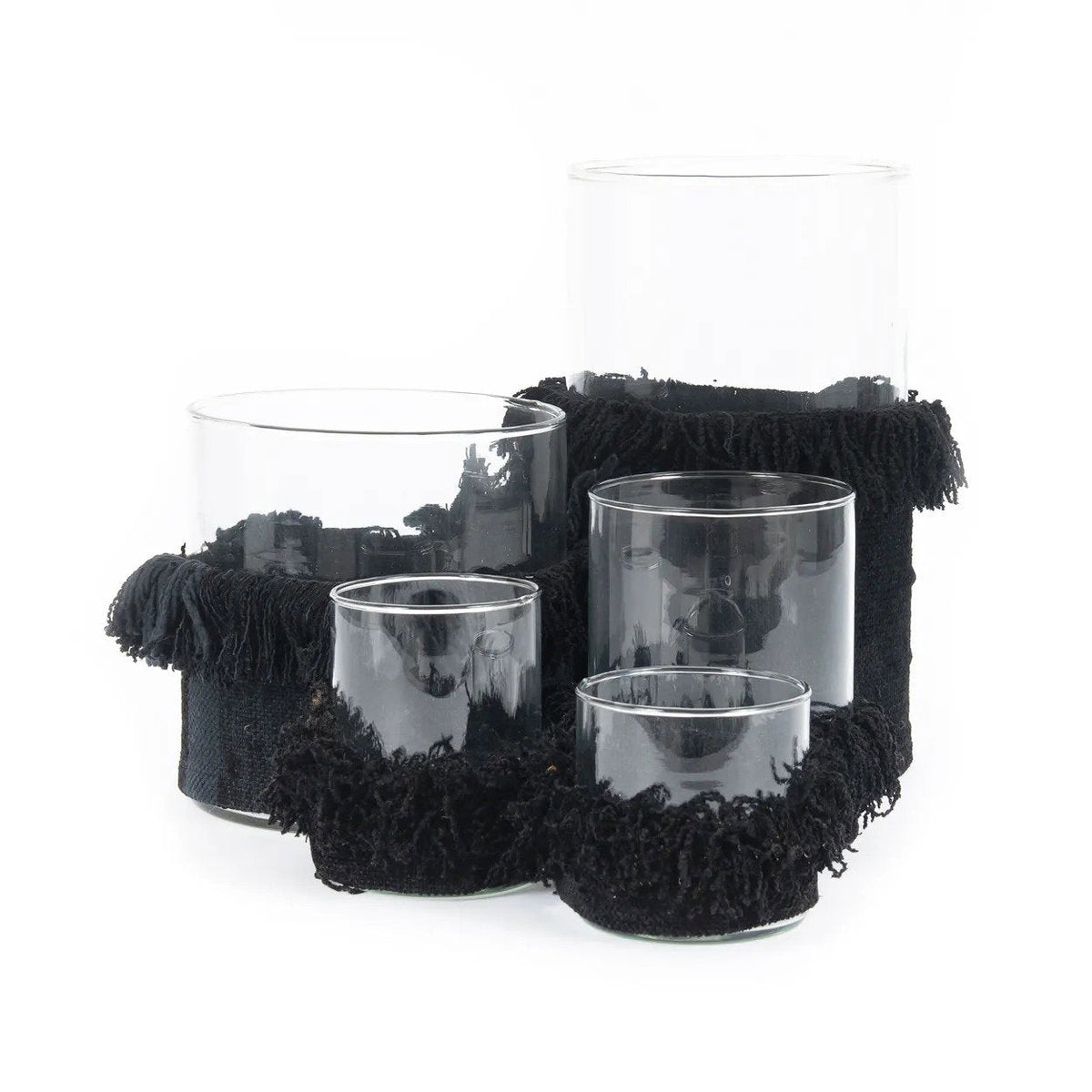 De Oh My Gee Kaarsenhouder - Zwart Fluweel - M