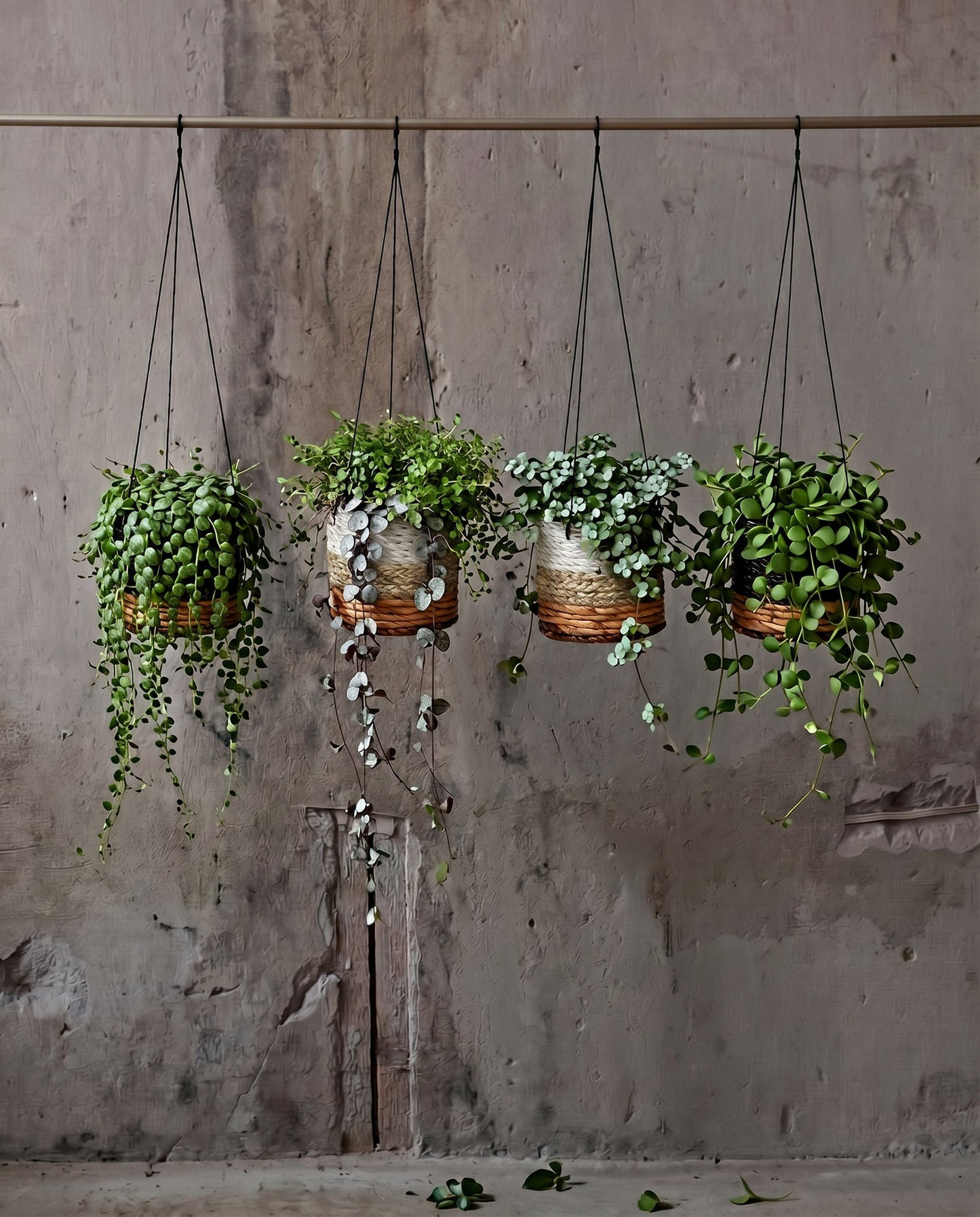 De bananenplantenhanger - natuurlijk wit - S
