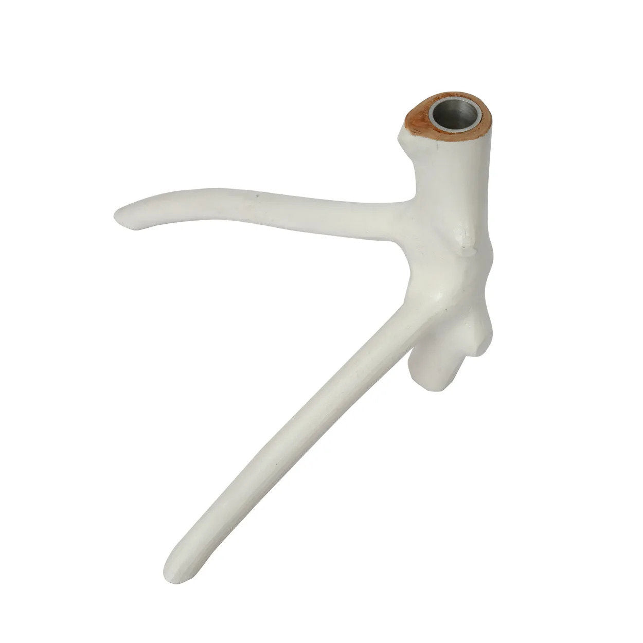 The Triple Branch Candle Holder - White