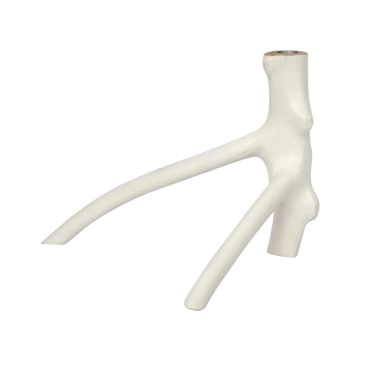 The Triple Branch Candle Holder - White
