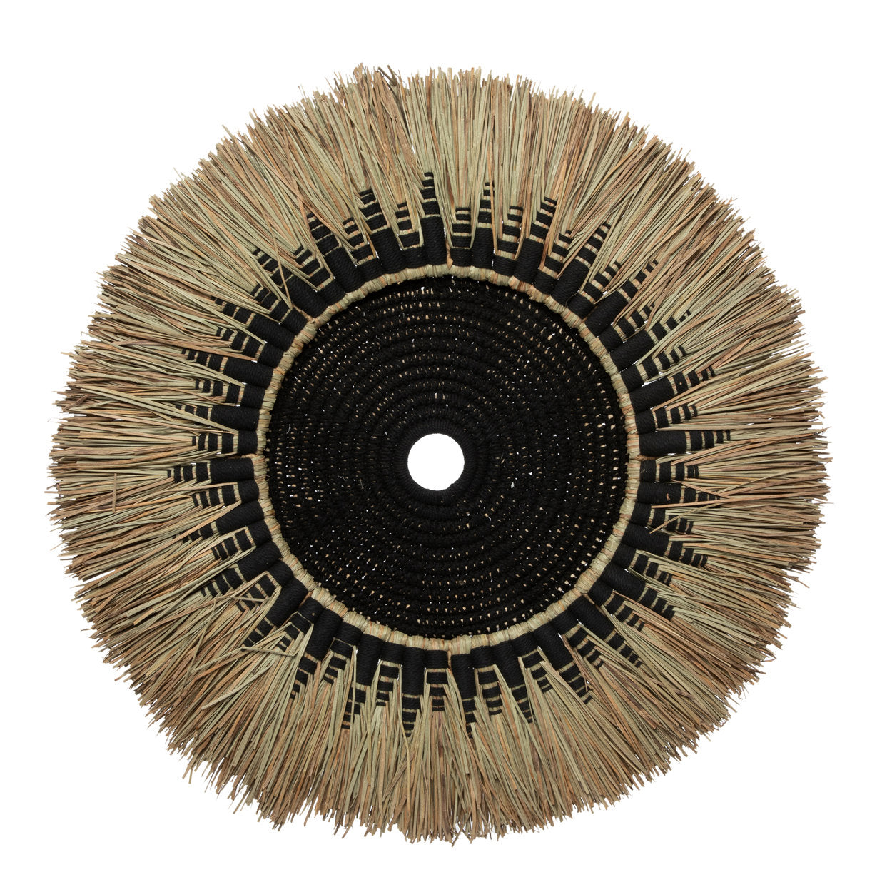 The Raffia Macramé Wall Decoration - Black Natural