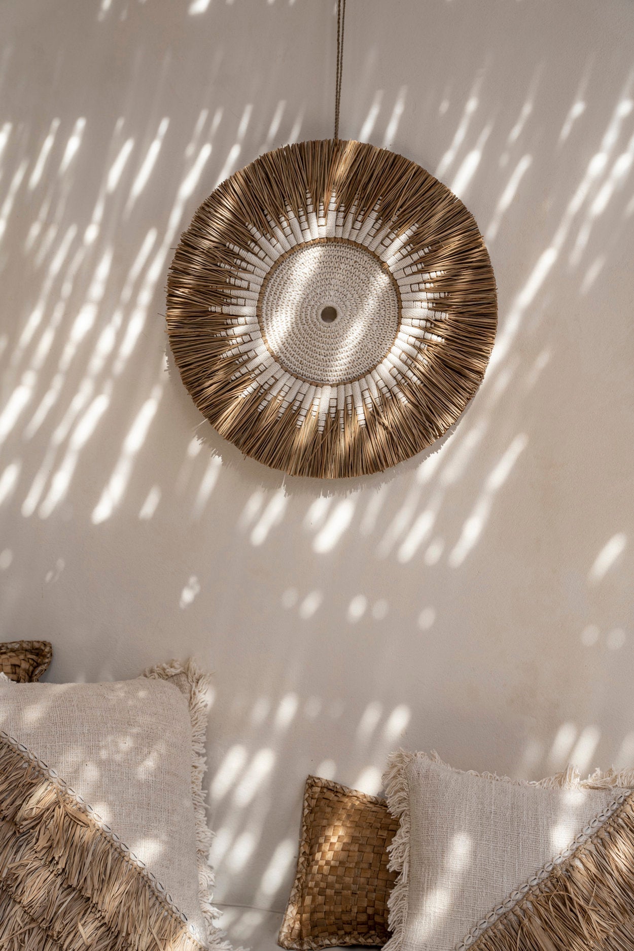 The Raffia Macramé Wall Decoration - White Natural