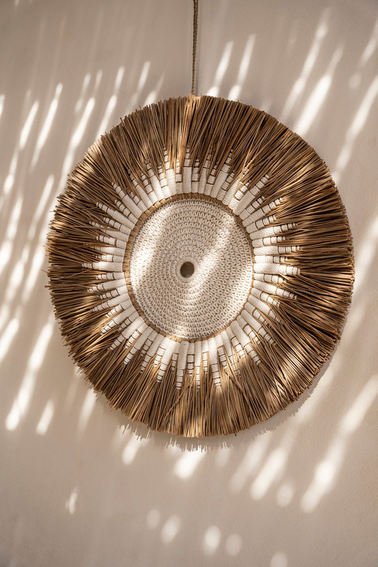 The Raffia Macramé Wall Decoration - White Natural