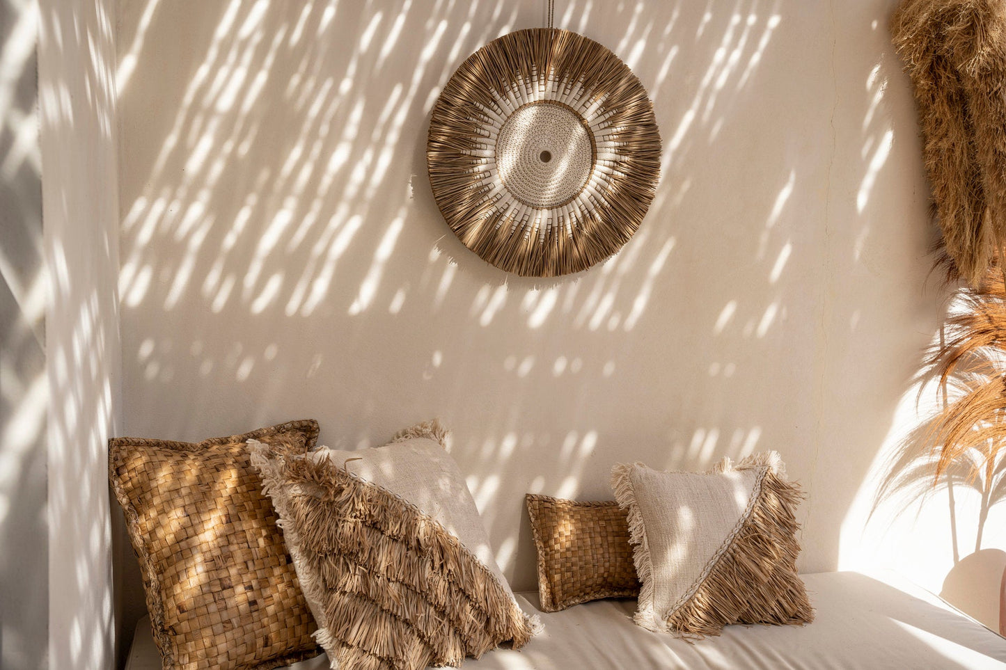 The Raffia Macramé Wall Decoration - White Natural