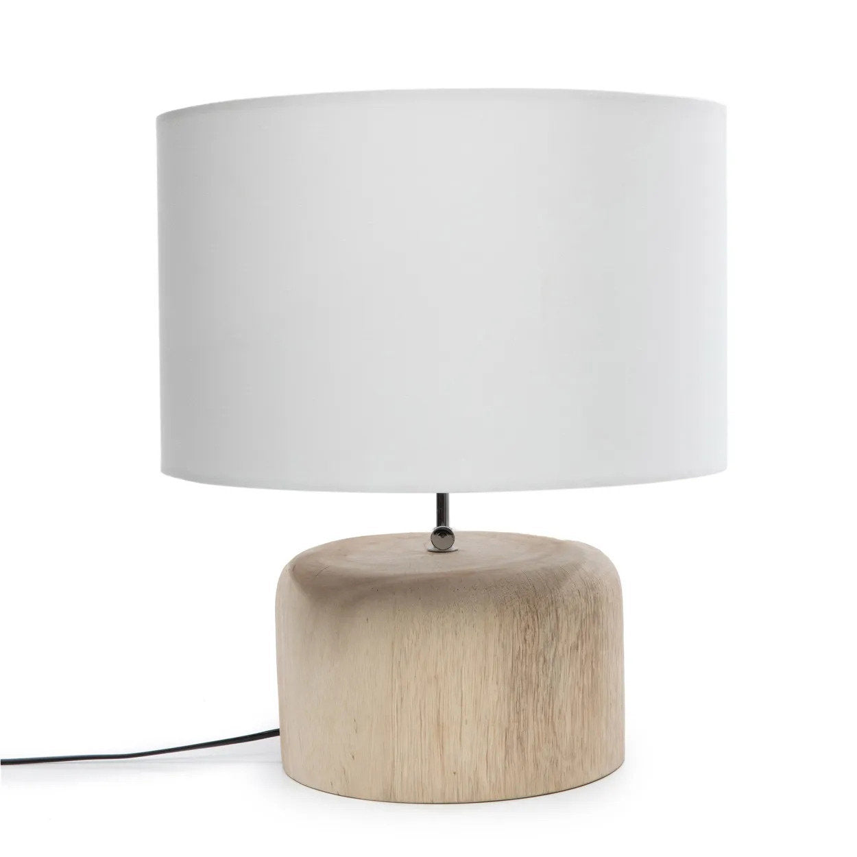 Pied de lampe de table en teck naturel
