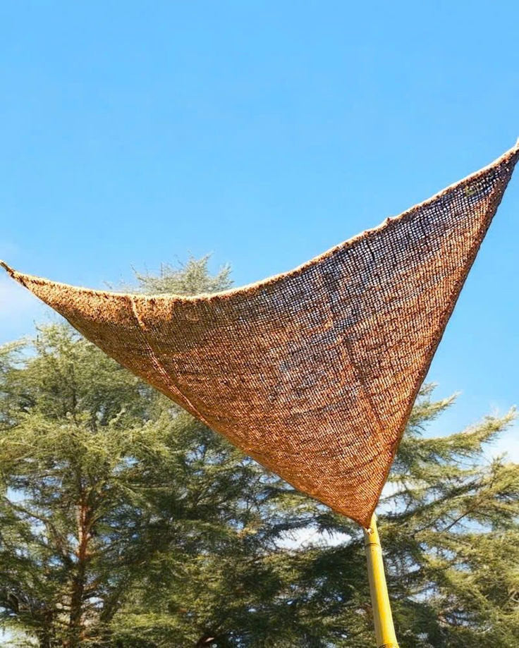 De Coco Shade in driehoek - Natuurlijk - 350x350