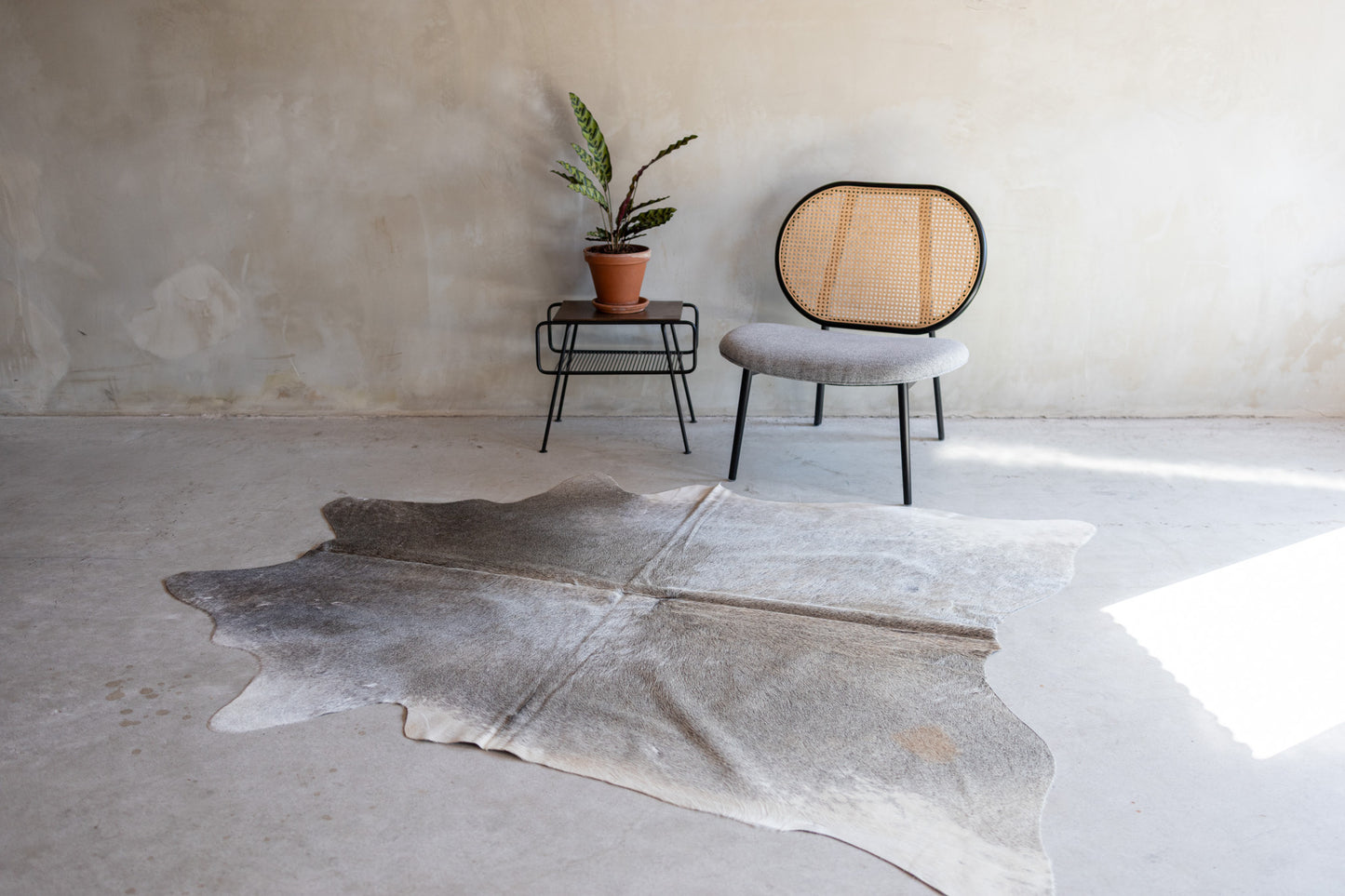 Koeienhuid grijsbeige - 3-4m² - KH-036