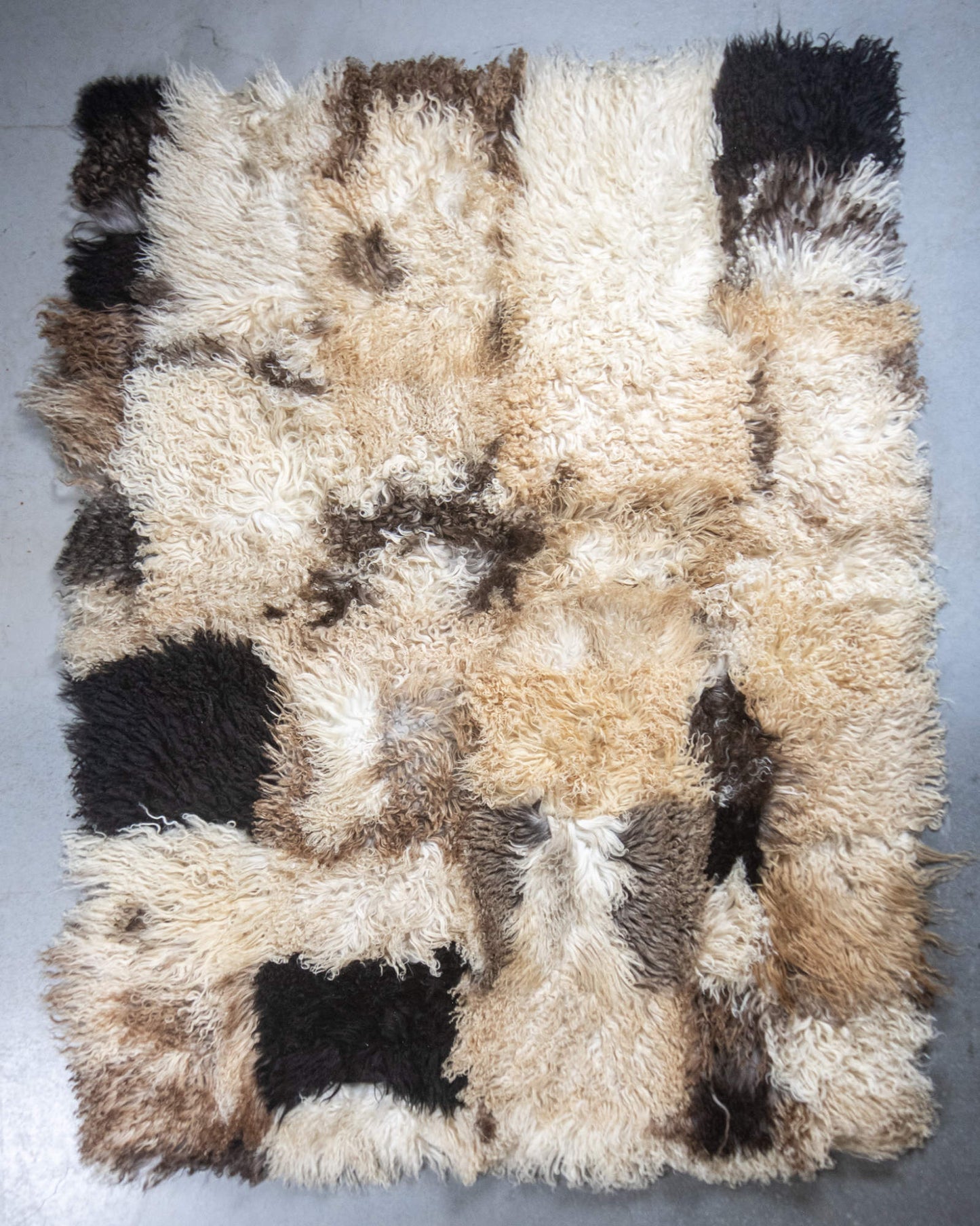 Krul Schapenvacht Tapijt | Uniek Gefotografeerd | 200x150cm | SKK-104