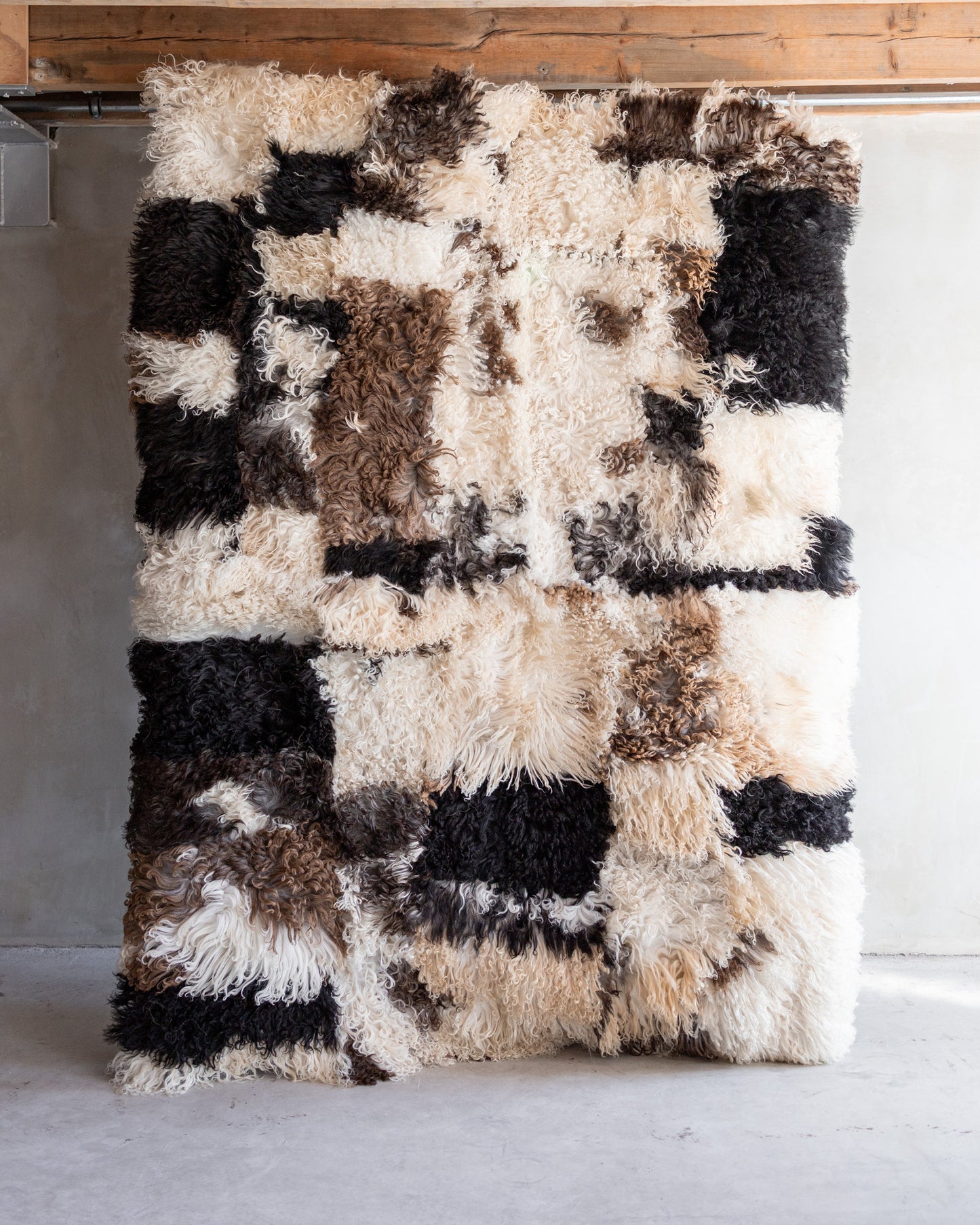 Schapenvacht tapijt met krullende vacht - 200x150cm - SKK-173