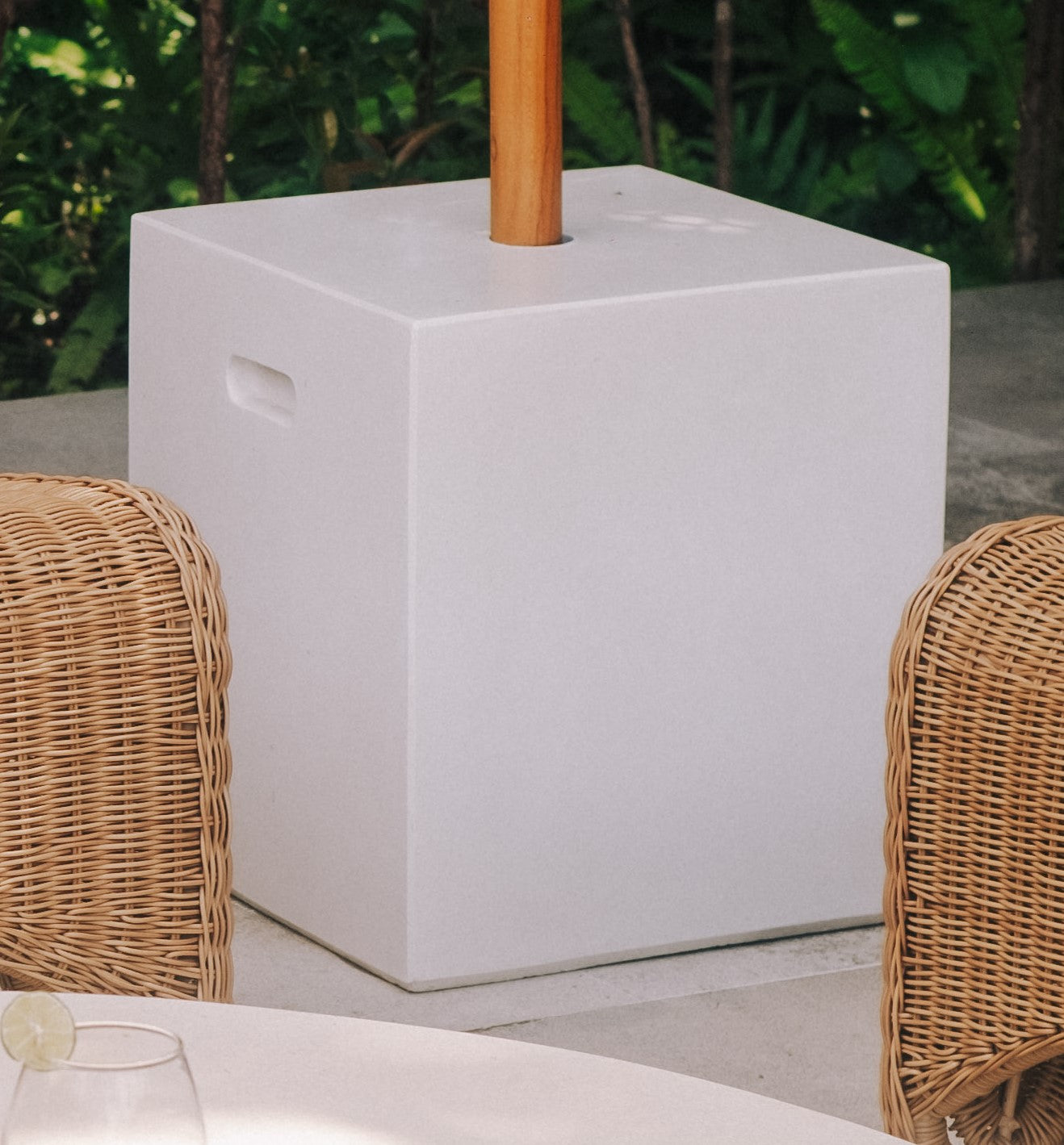 Parasol base for hand-knotted parasol 45 kilos - Cube