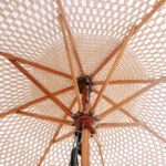 Extra large hand knotted parasol -cream- 300cm