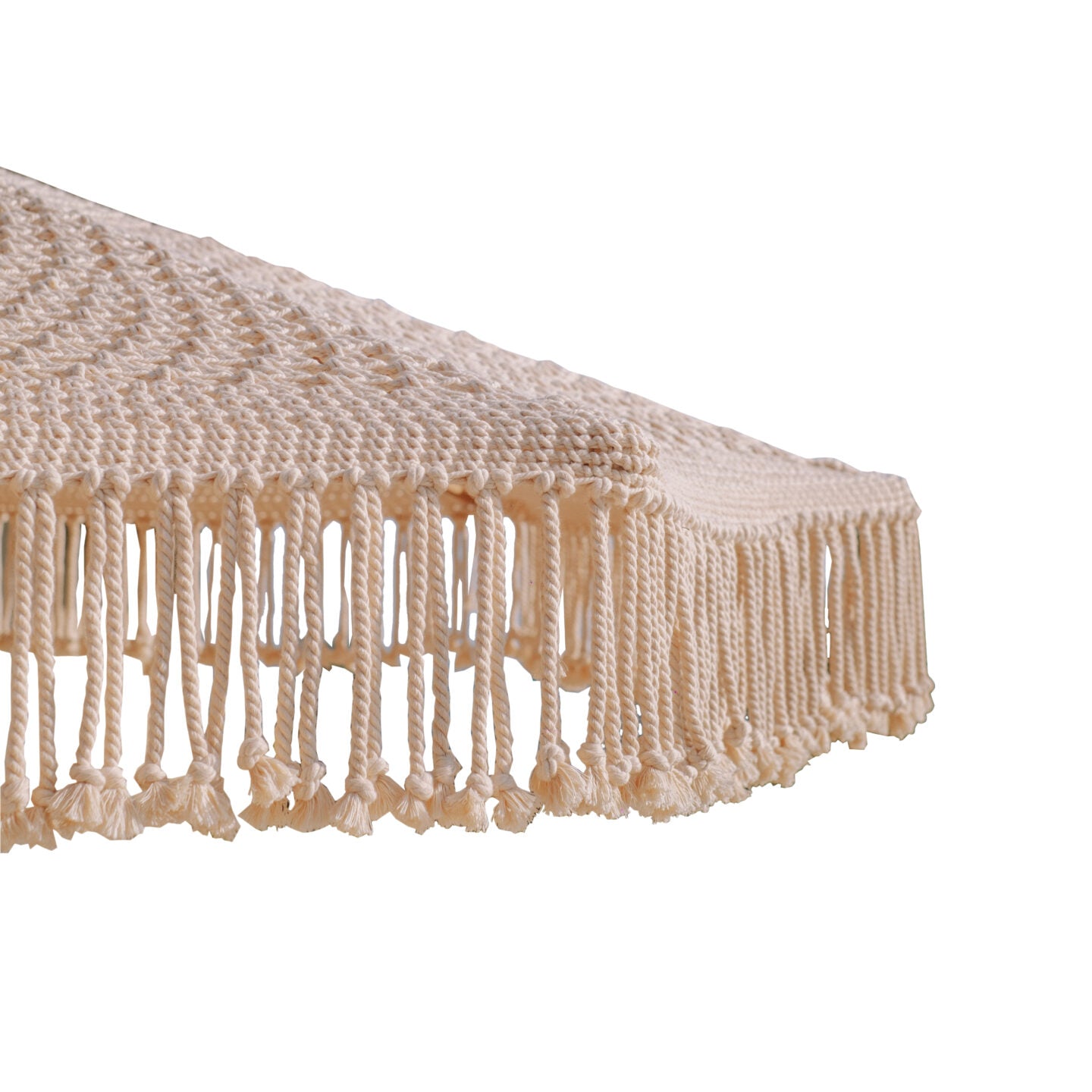Extra large hand knotted parasol -cream- 300cm