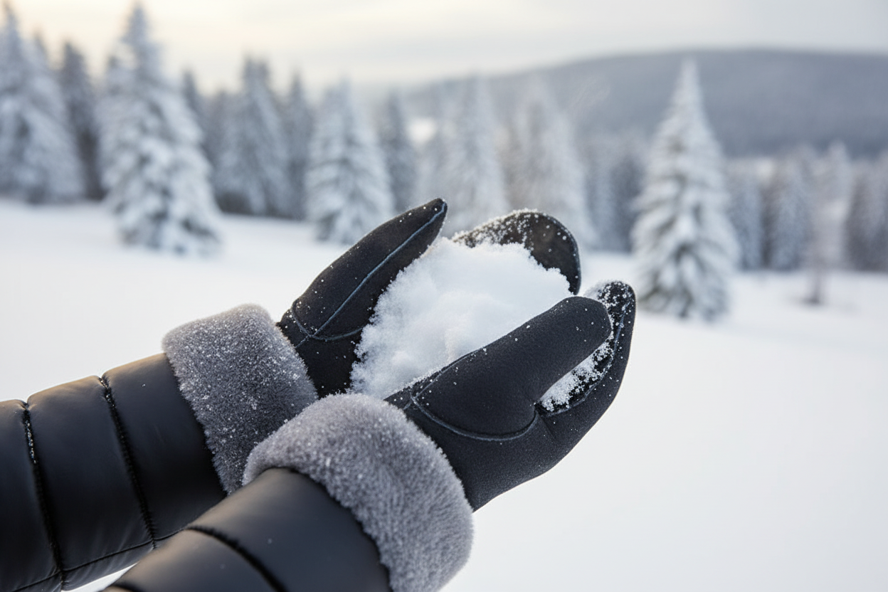 Grijze wanten winter