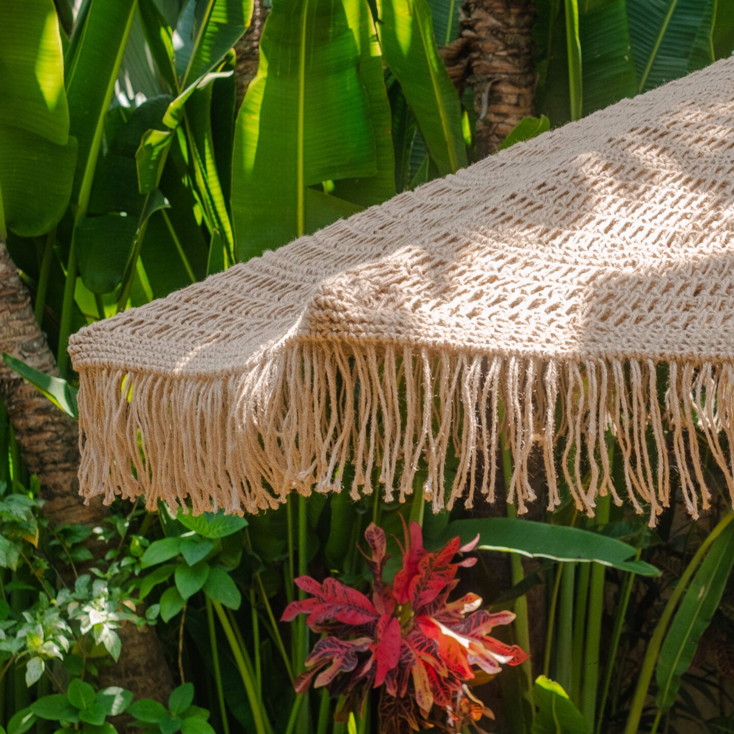 Hand-knotted parasol - Jute - 250cm