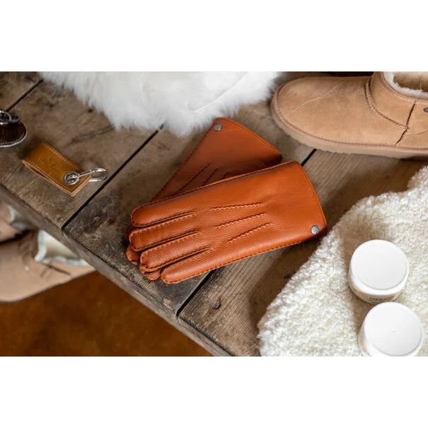 Hertenleren handschoenen met alpacavacht – 3 kleuren