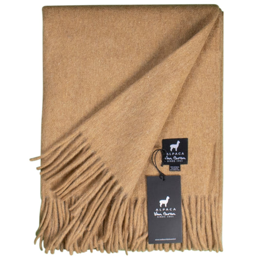 Alpaca Plaid - Okergeel - 200x150cm - Nieuw!