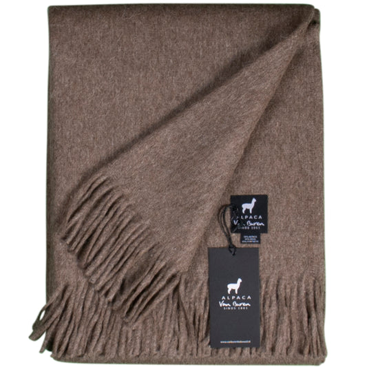 Alpaca Plaid - Chocolade - 200x150cm - Nieuw!
