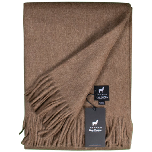 Alpaca Plaid - Karamel - 200x150cm - Nieuw!