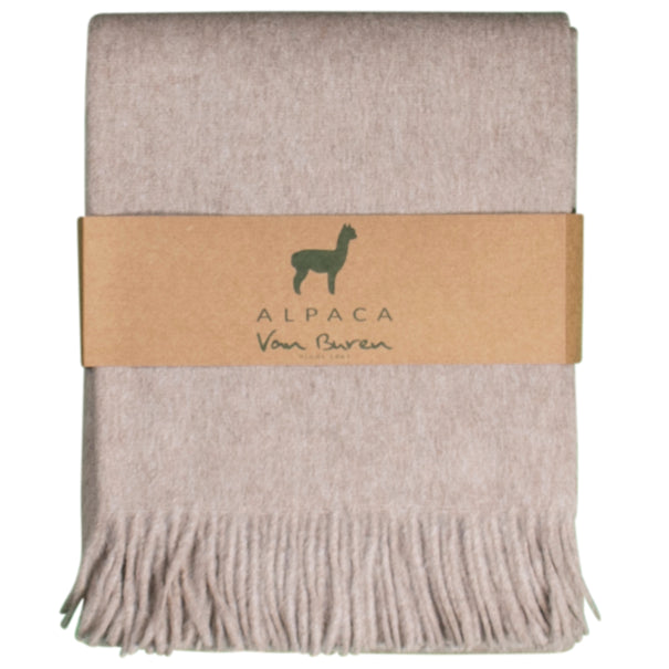 Alpaca Plaid - Lichtbeige - 200x150cm - Nieuw!