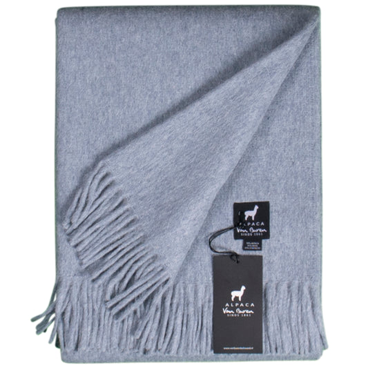 Alpaca Plaid - Lichtblauw - 200x150cm - Nieuw!