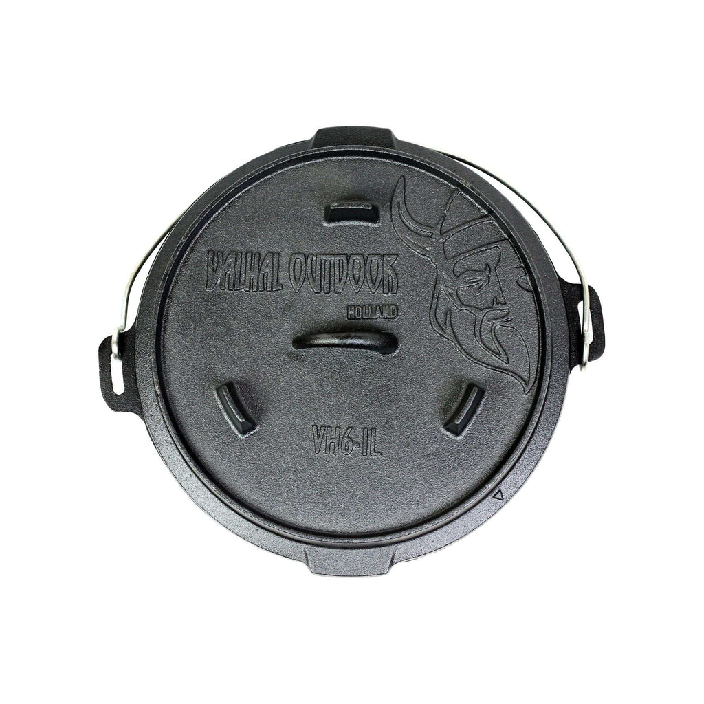 Cocotte en fonte avec pieds pour extérieur 6,1 litres