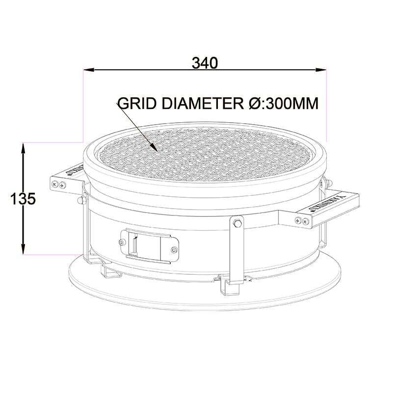Grill de table rond Shichirin
