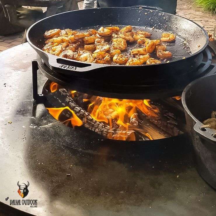 Plancha en fonte avec poignées 35 cm