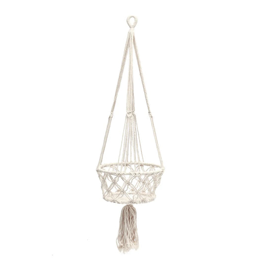 The Macramé Plant Hanger - White - L_40
