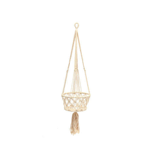 The Macramé Plant Hanger - White - M_40
