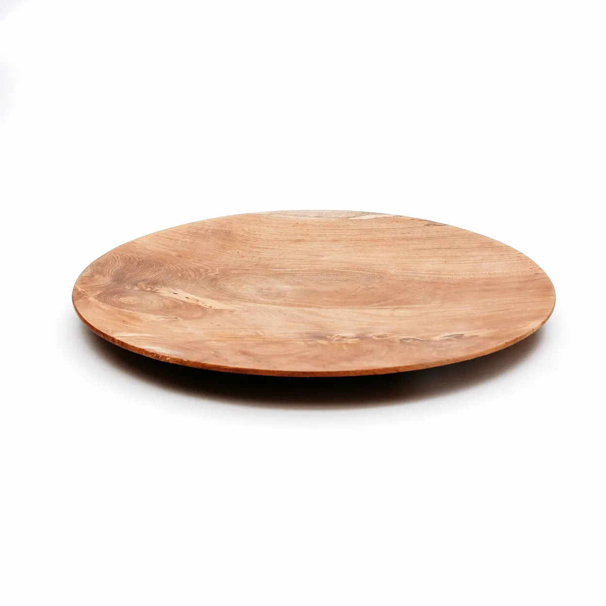 Assiette ronde en racine de teck - M