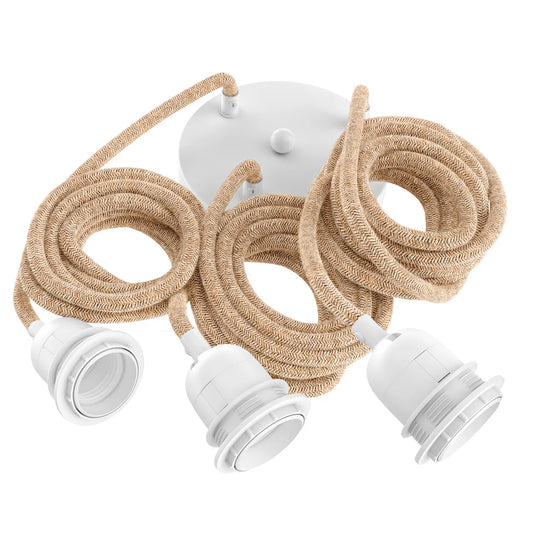 Fitting lamp ceiling - Natural/White - 3 Fittings