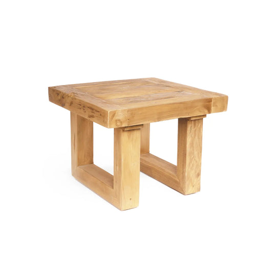 The recycled teak side table - Naturally