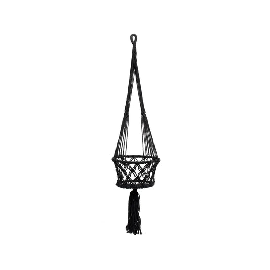 The Macramé Plant Hanger - Black - M_40