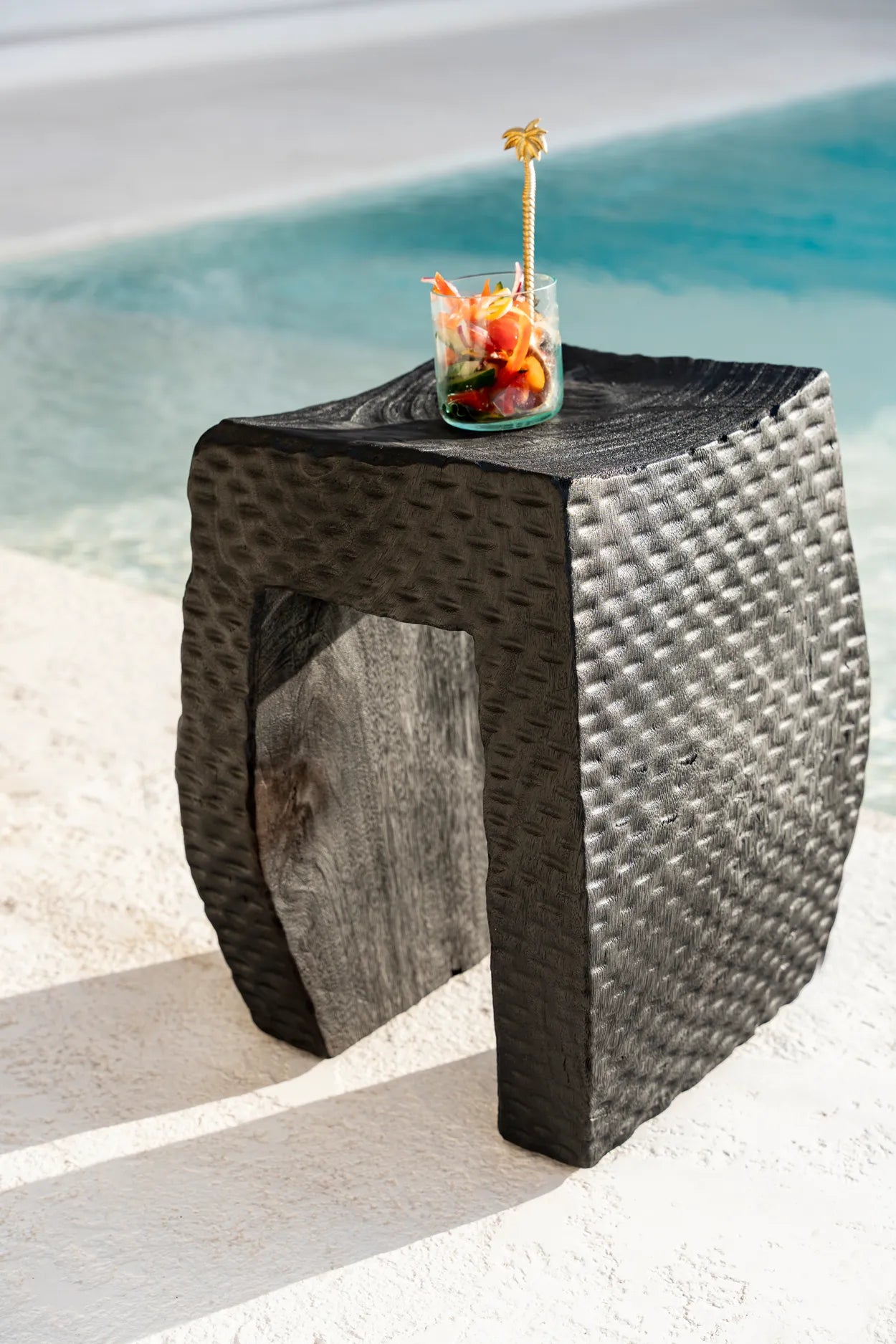 The glass on the rocks