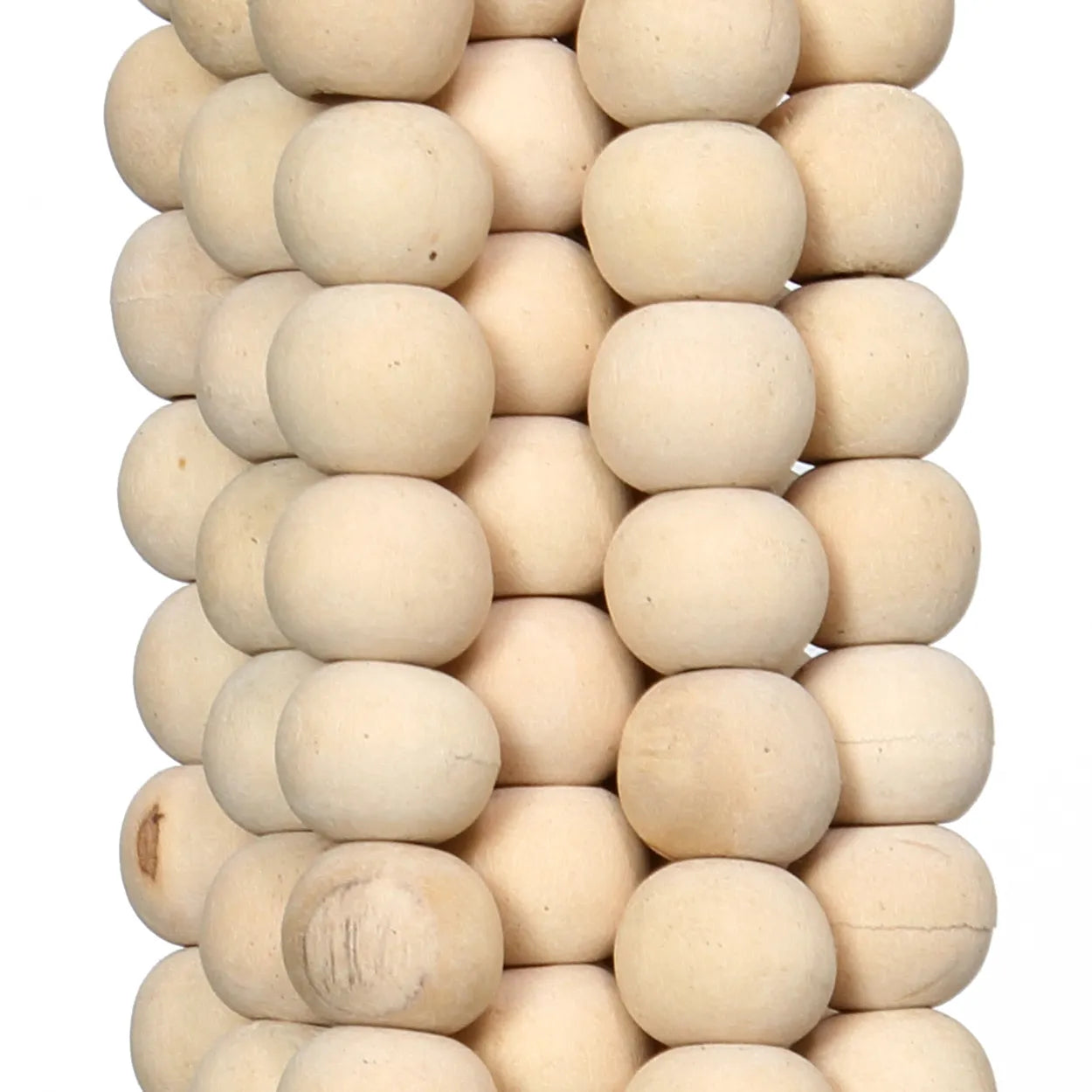 Le pompon en perles de bois - Naturel 2 pièces