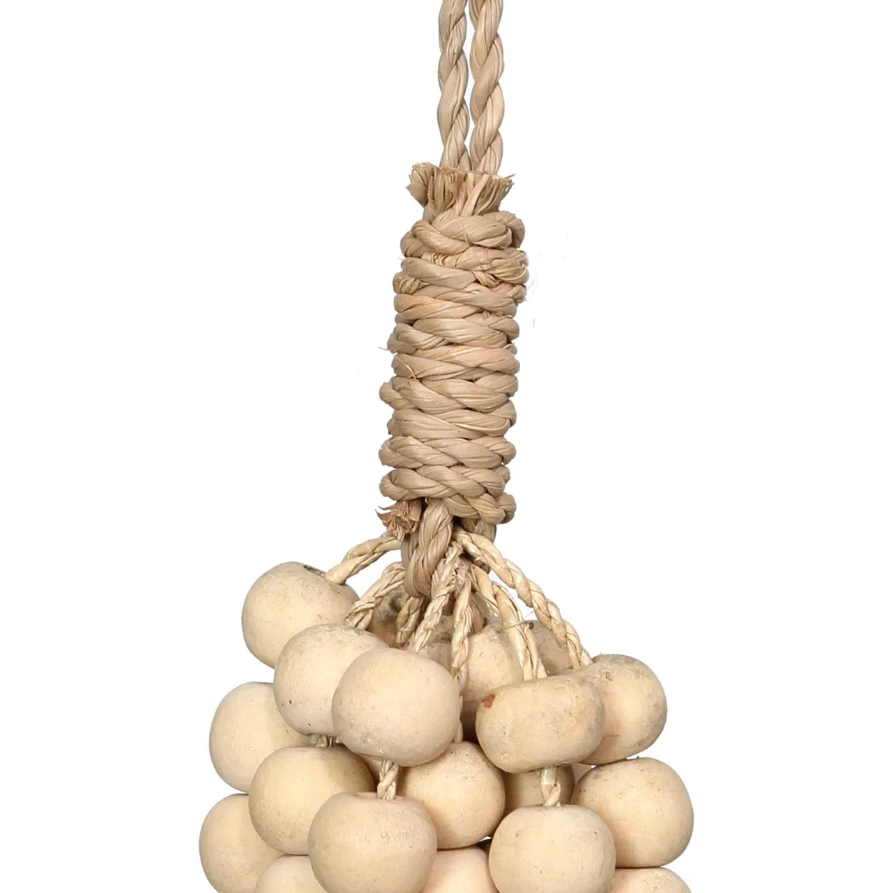 Le pompon en perles de bois - Naturel 2 pièces