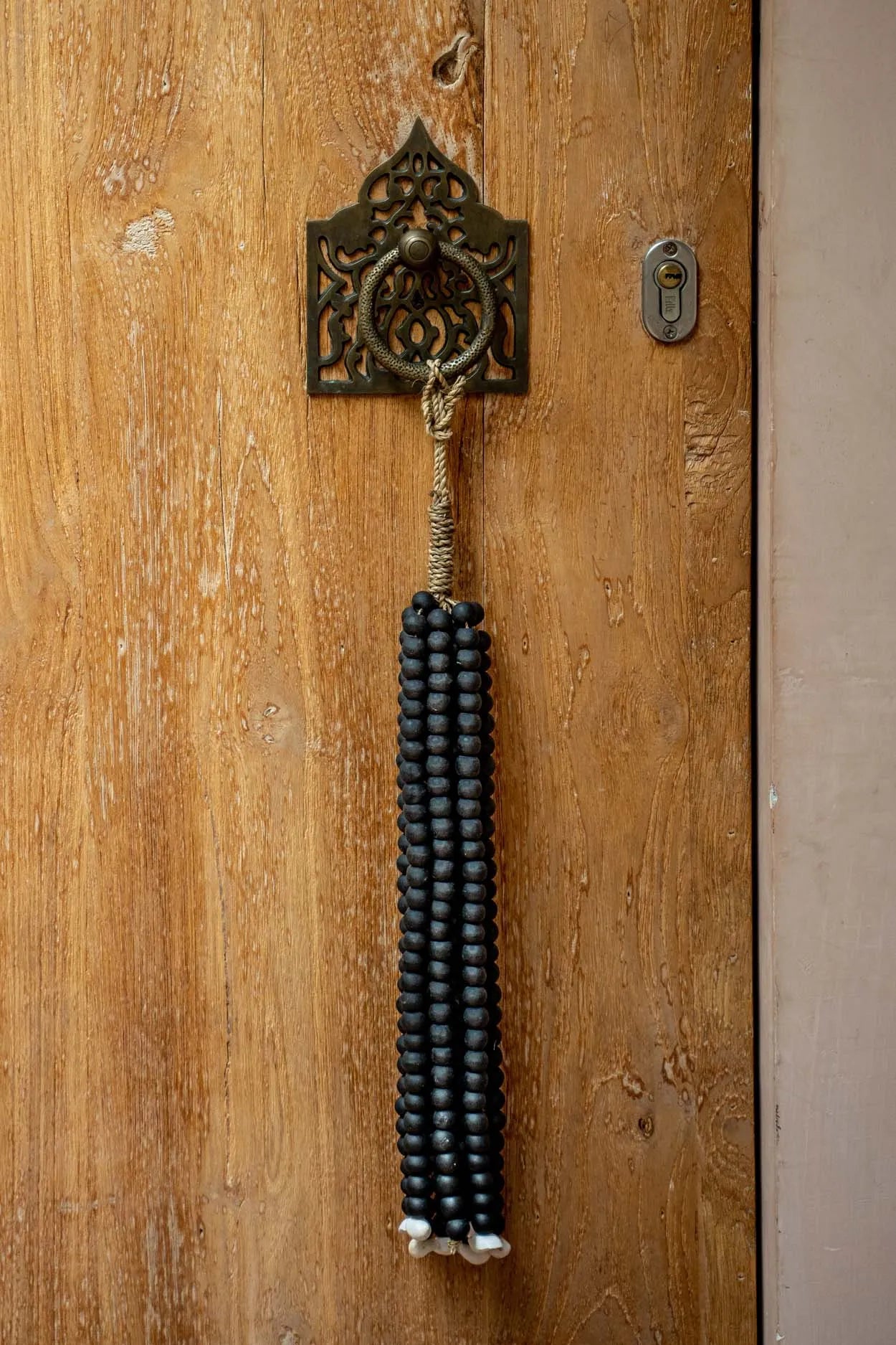 Brosse à perles en bois - Noir 2 pièces