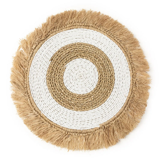 Le set de table en raphia jonc de mer - blanc naturel
