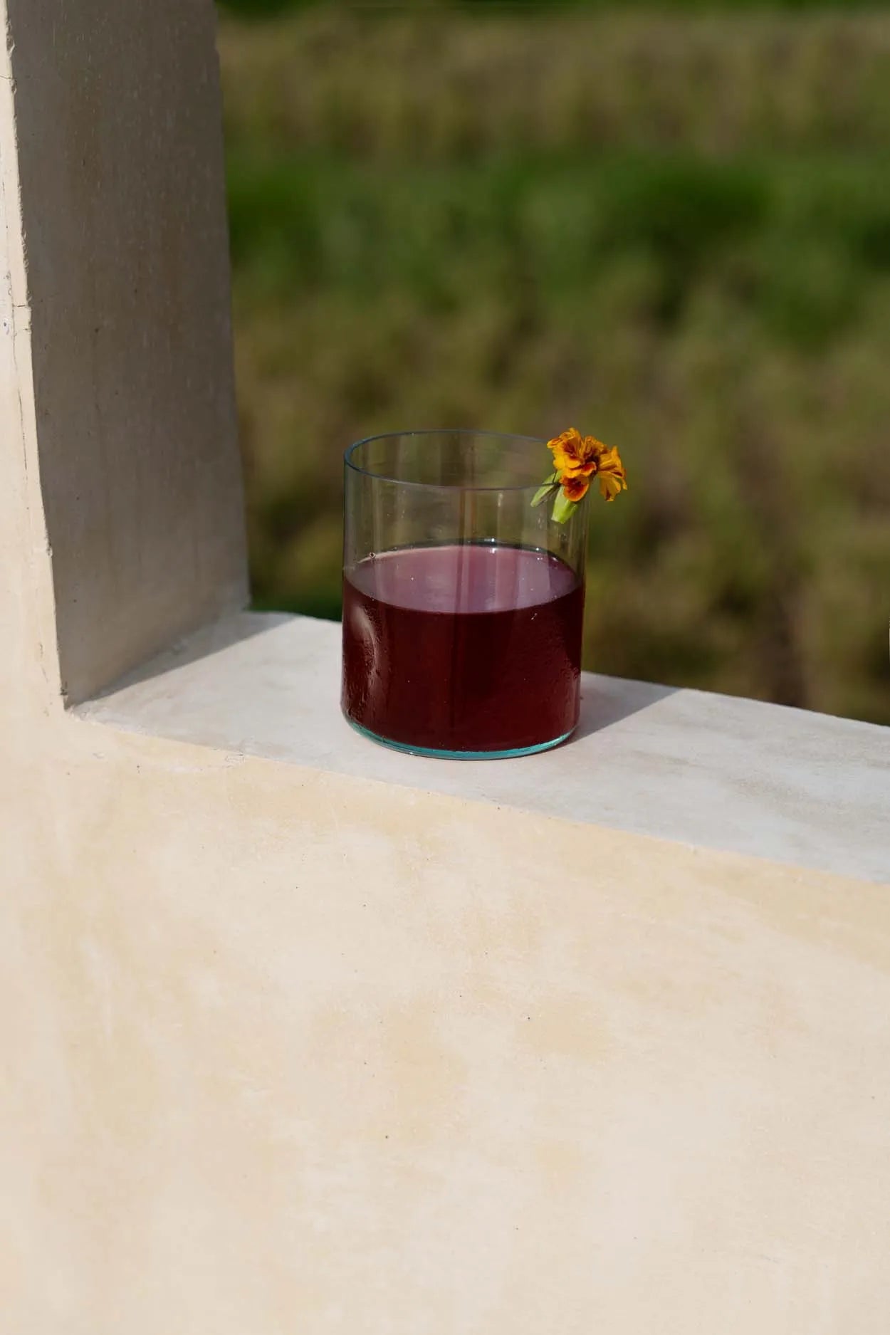 The glass on the rocks