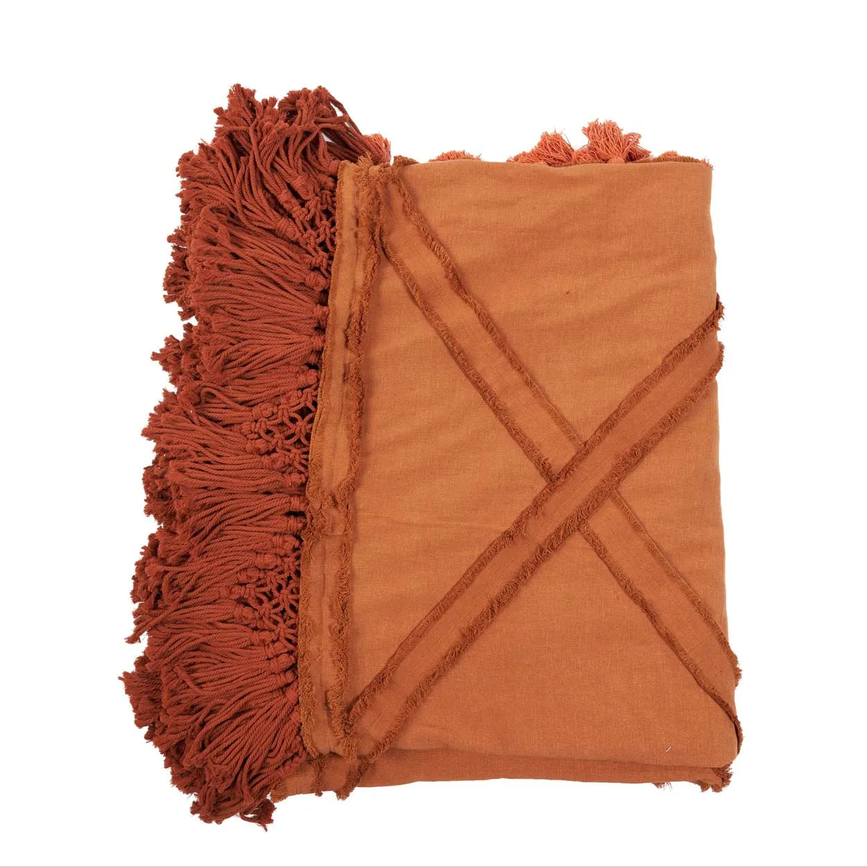 The Berber bedspread 300 x 240 - Terracotta