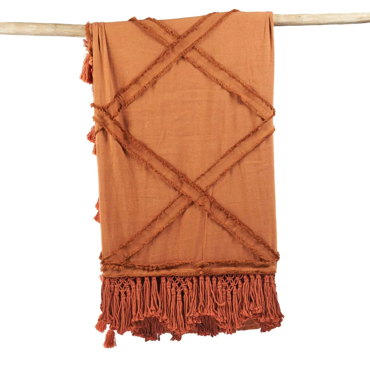 The Berber bedspread 300 x 240 - Terracotta