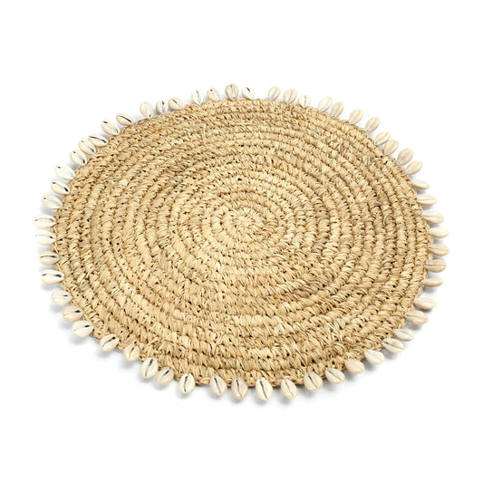 Set de table en raphia coquillage - Naturel