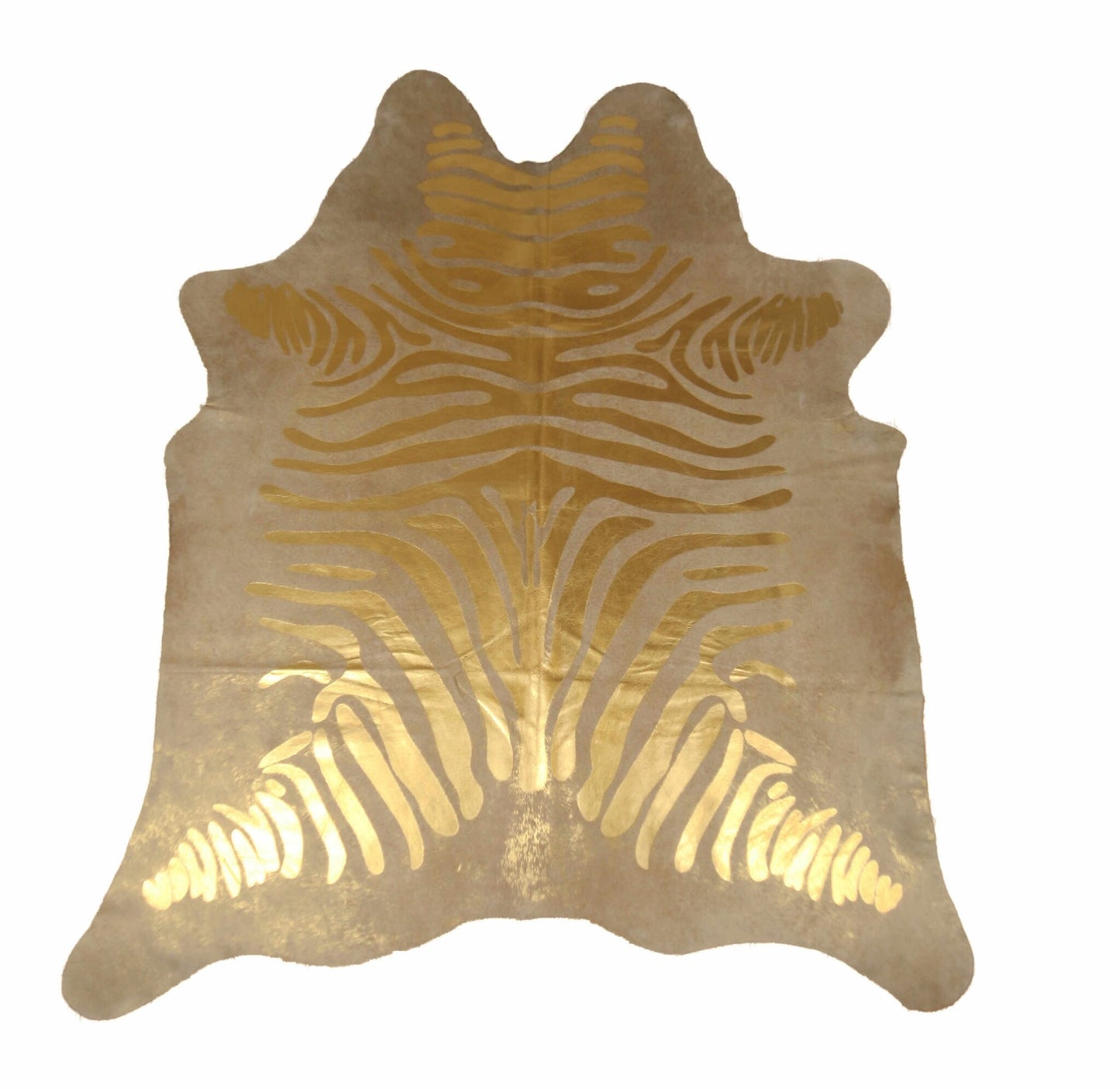 Koeienhuid - Zebra - Goud