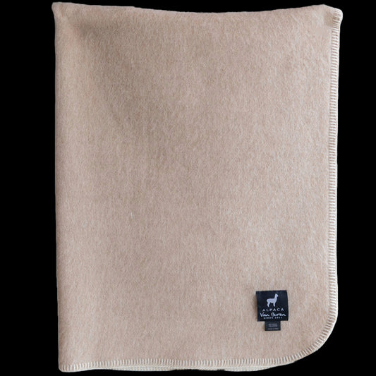 Wiegdeken alpacawol - Lichtbeige - 100x75cm